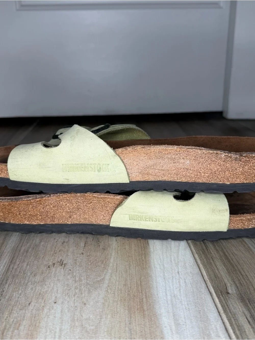 Birkenstock Ibiza Two Strap Light Green Mens Leather Sandals Sz US 10 / EUR 43